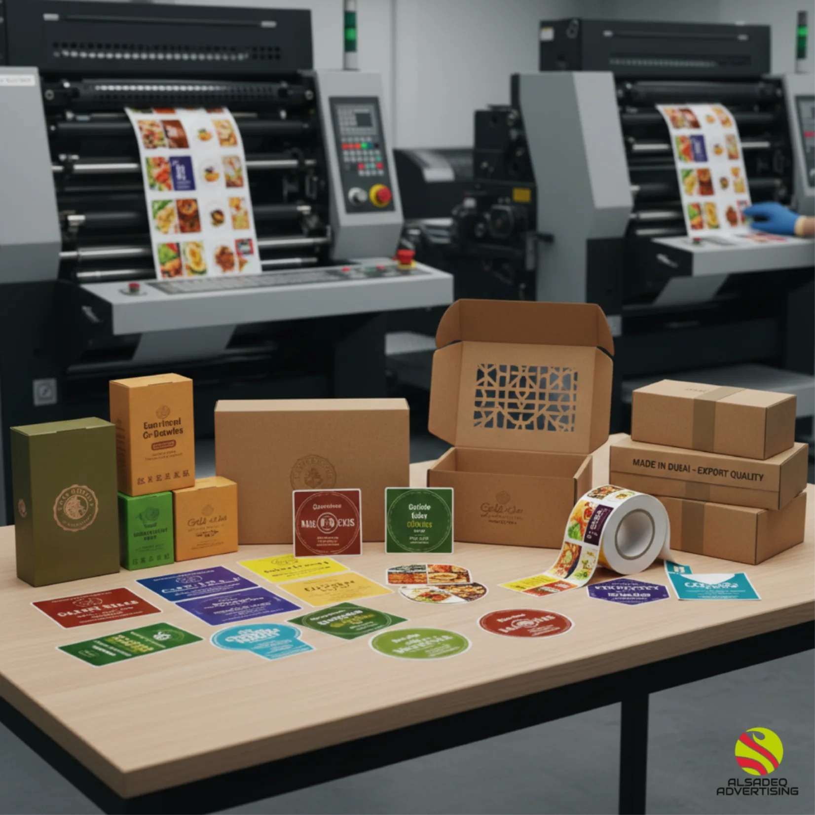 Packaging and Label Offset Printing Dubai by Al Sadeq Advertising